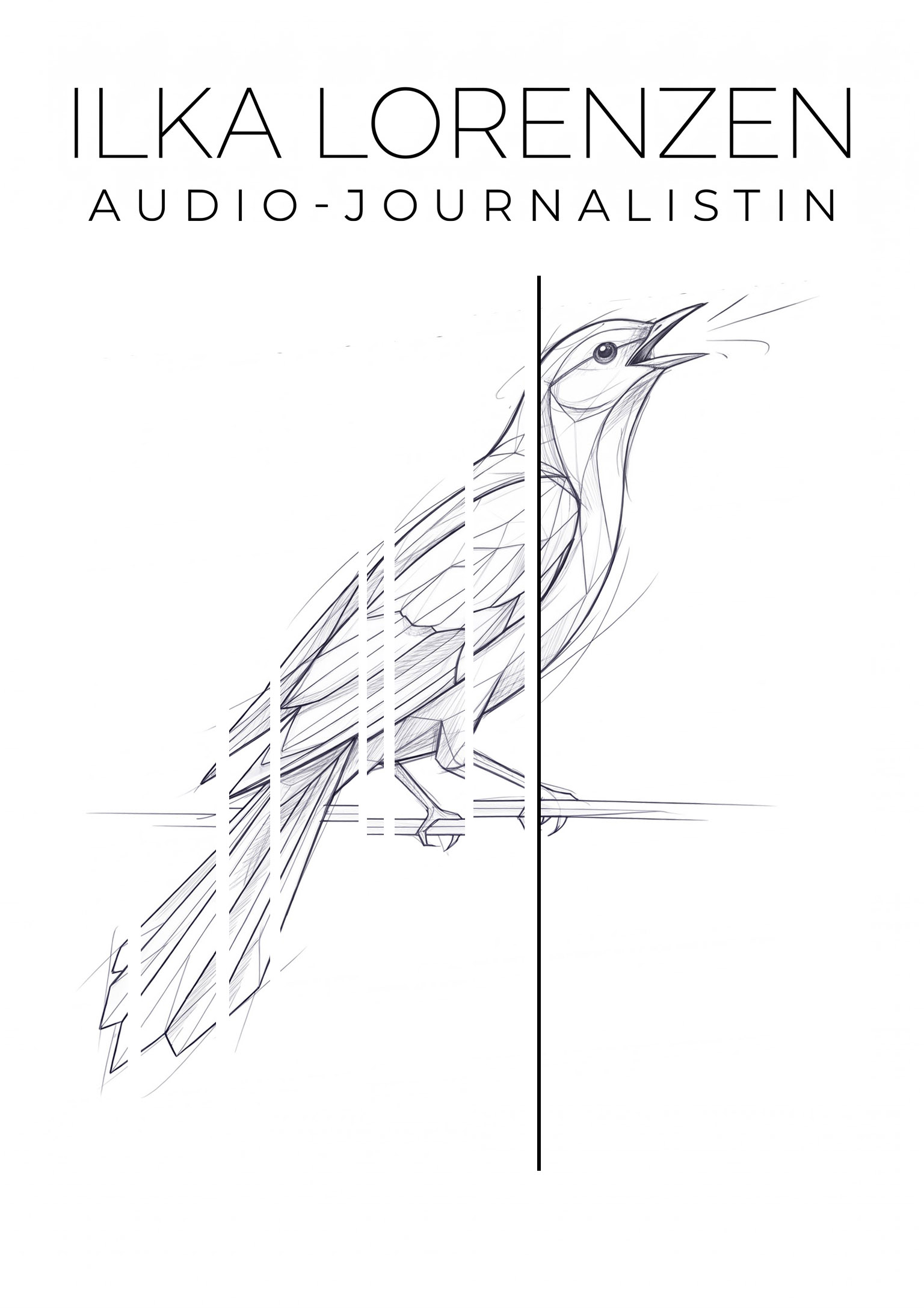 Ilka Lorenzen - Audio-Journalistin Skizze